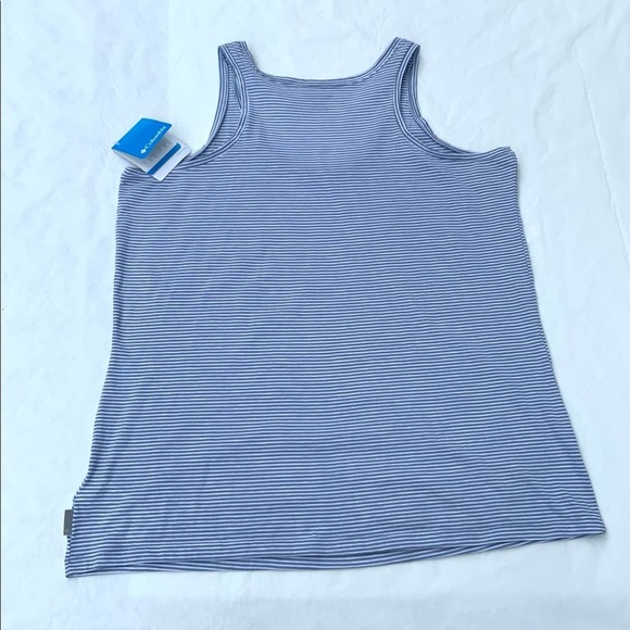 NWT Columbia tank top. Gray and white stripe. Size xl. - Picture 2 of 10